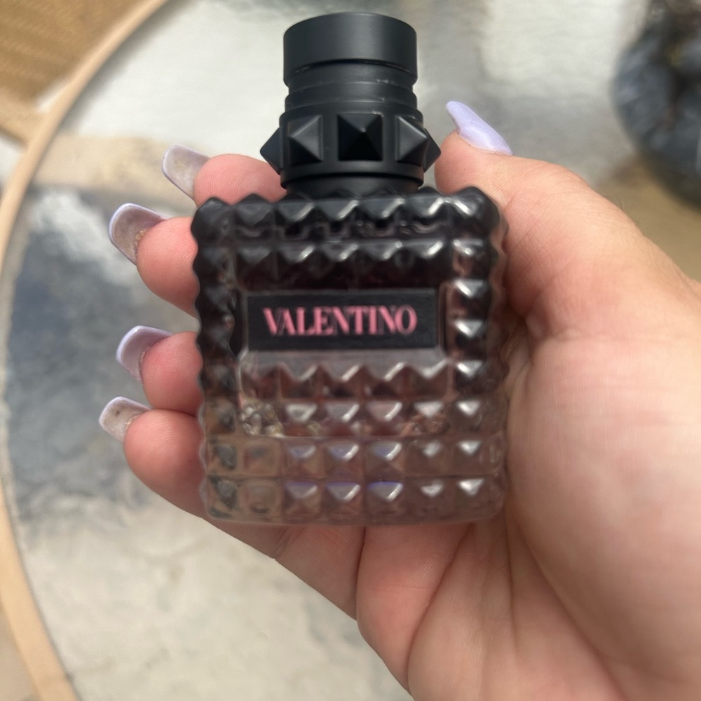 Valentino Black and Pink Studded Bottle